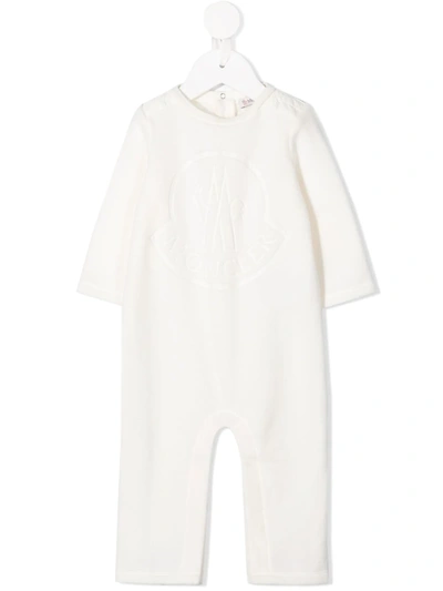 Moncler Babies' White Onesie With Logo