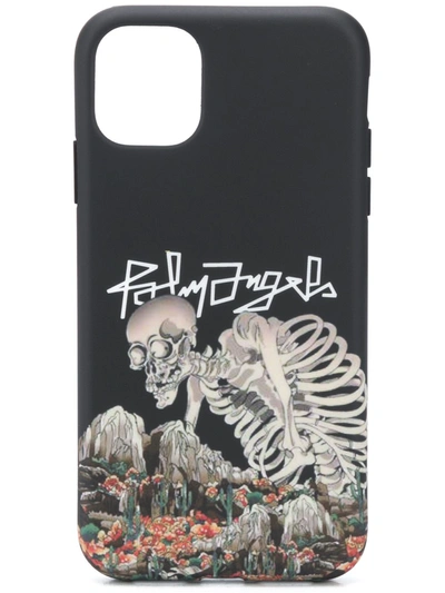 Palm Angels Skull Print Iphone 11 Case In Black