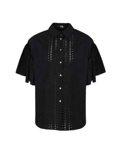 Karl Lagerfeld Shirts In Black