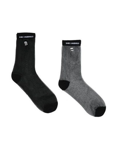 Karl Lagerfeld Short Socks In Black