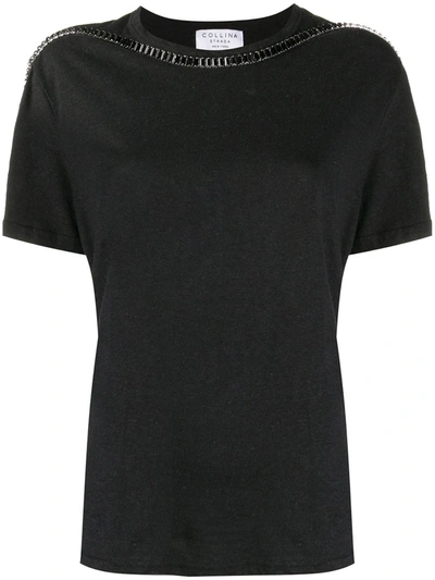 Collina Strada Sporty Spice Crystal Oversized T-shirt In Black Hemp