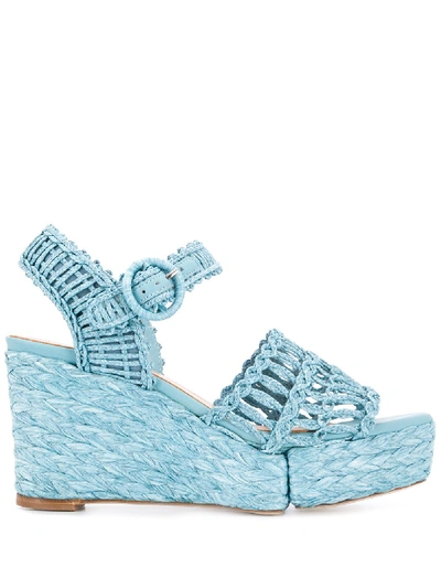 Paloma Barceló Paloma Barcelo Natasha Sandal In Rope Colour Blue In Light Blue
