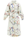Sea Paloma Patchwork-detail Belted Cotton Coat In Multi