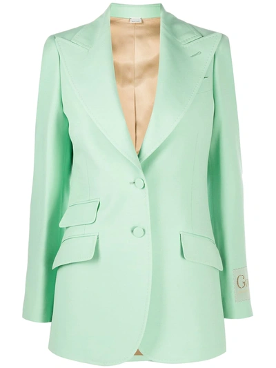 Gucci Tailored Single-breasted Blazer In Green