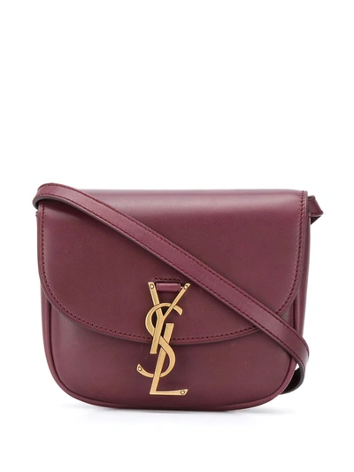 Saint Laurent Kaia Small Leather Shoulder Bag In Red