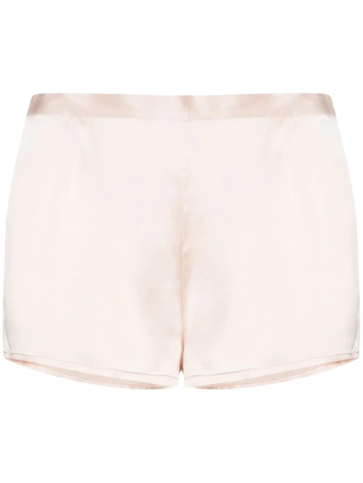 La Perla Silk Satin Mini Shorts In Rosa