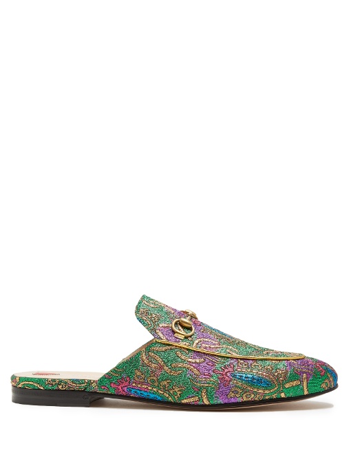 green gucci slippers