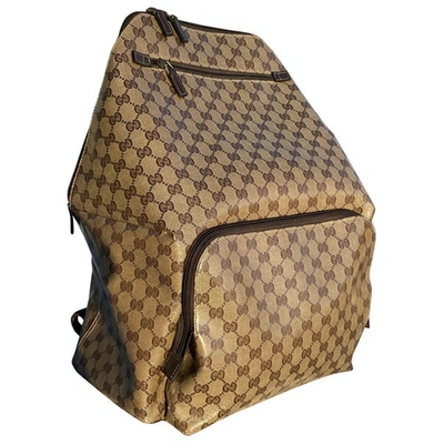 Pre-owned Gucci Cloth Satchel In Brown