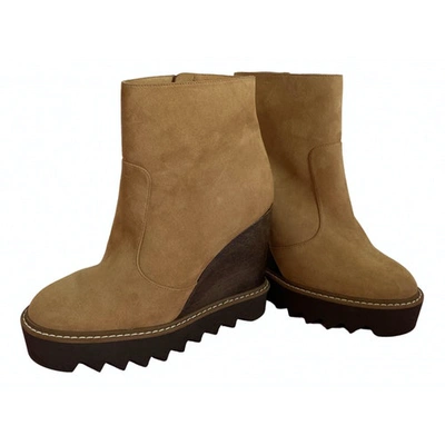 Pre-owned Stella Mccartney Camel Ankle Boots