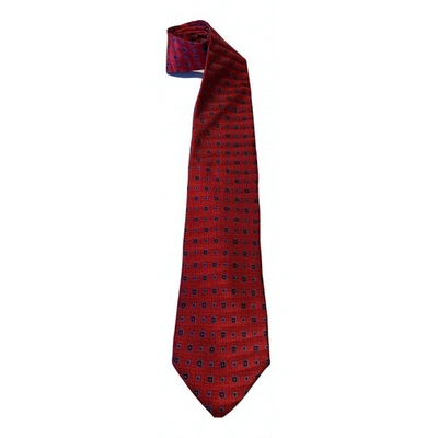 Pre-owned Ermenegildo Zegna Silk Tie In Red