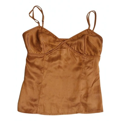 Pre-owned Peuterey Silk Camisole In Brown