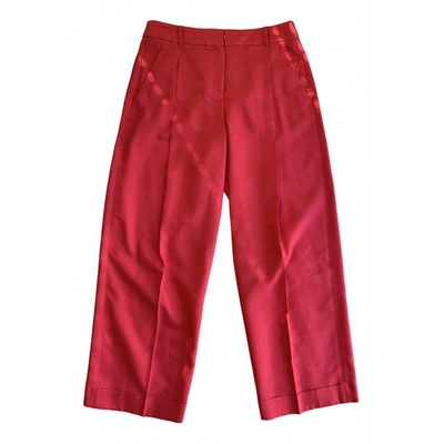 Pre-owned Jil Sander Silk Trousers In Red