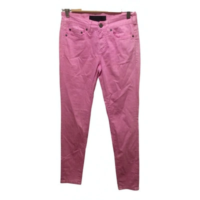 Pre-owned Karl Slim Jeans In Pink