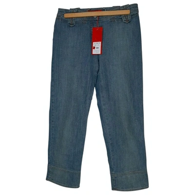 Pre-owned Christian Lacroix Blue Cotton Jeans