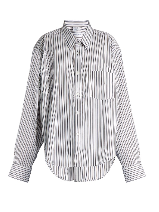 Vetements X Comme Des GarÇons Striped Shirt In White | ModeSens