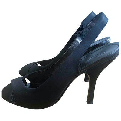 Pre-owned Bcbg Max Azria Leather Heels In Black