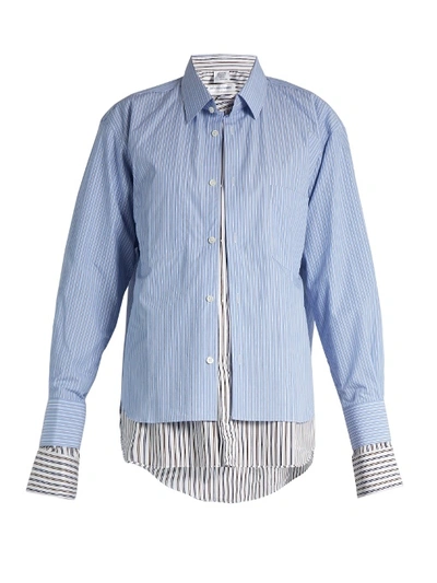 Vetements X Comme Des Garçons Double-layer Shirt In Light-blue | ModeSens