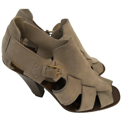 Pre-owned Saint Laurent Sandals In Grey