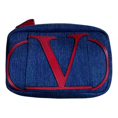 Pre-owned Valentino Garavani Vanity Case In Blue