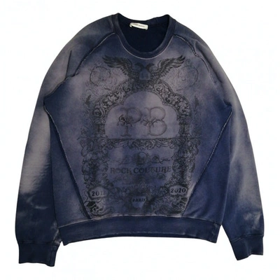 Pre-owned Pierre Balmain Blue Cotton Knitwear & Sweatshirt