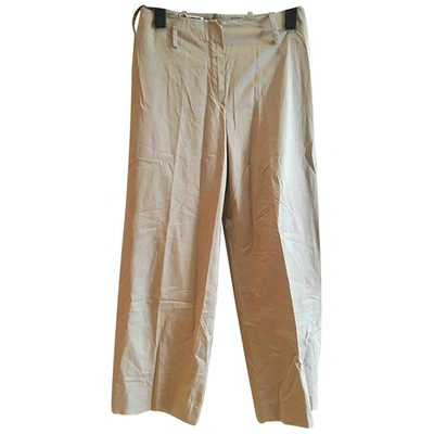 Pre-owned Jil Sander Straight Trousers In Beige