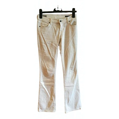 Pre-owned Citizens Of Humanity Straight Pants In White