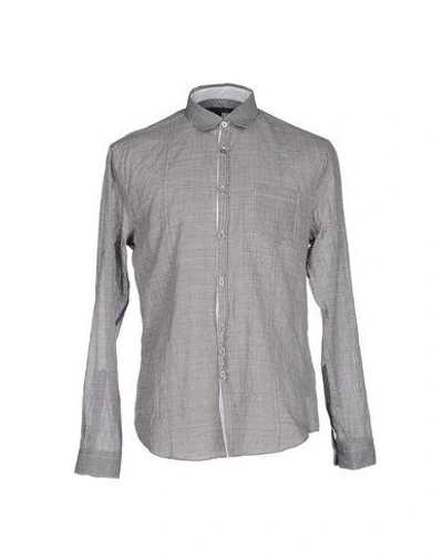 John Varvatos Checked Shirt In Black