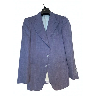 Pre-owned Tom Ford Linen Jacket In Purple