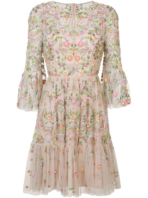 Needle & Thread Embroidered Shift Dress | ModeSens