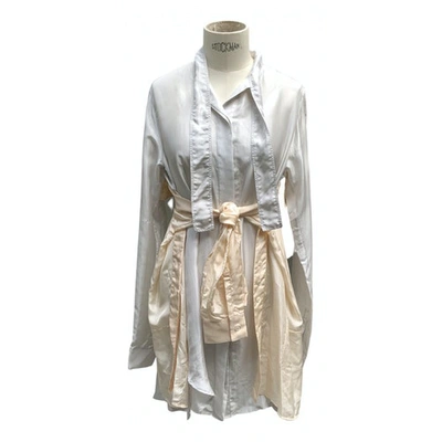 Pre-owned Ben Taverniti Unravel Project Grey Silk Dress