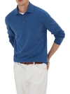 Brunello Cucinelli 2-ply Cashmere Polo In Waves