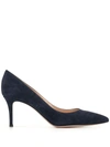 Gianvito Rossi 70 Pointed-toe Pumps In Blue