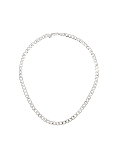 Maria Black Forza Rhodium-plated Chain Necklace In Silver