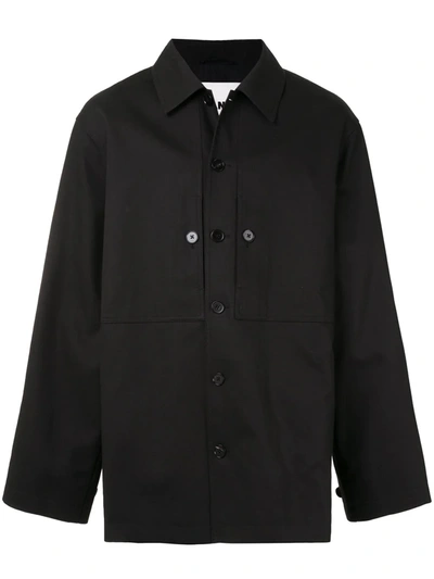 Jil Sander Cotton Loose Fit Jacket In Black
