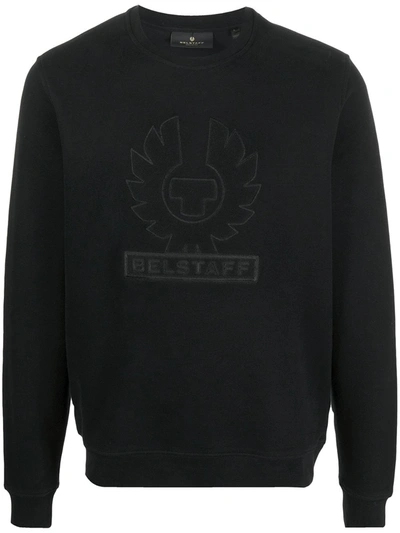 Belstaff Embroidered Logo Sweatshirt In Black
