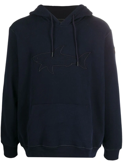 Paul & Shark Drawstring Hoodie In Blue