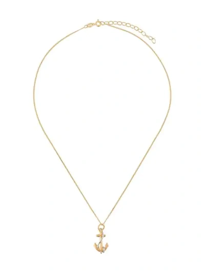 True Rocks Anchor Pendant Necklace In Gold