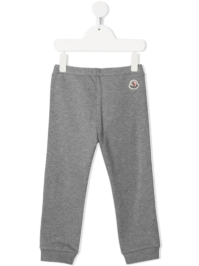 Moncler Babies' Logo Patch Track Trousers In Grey