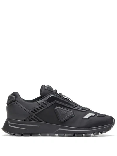 Prada New Prax 01 Nylon Gabardine Sneakers In Black