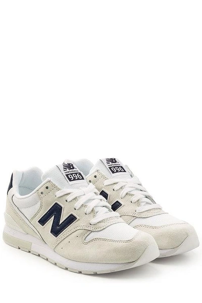 New Balance Sneakers With Suede And Mesh In White/navy