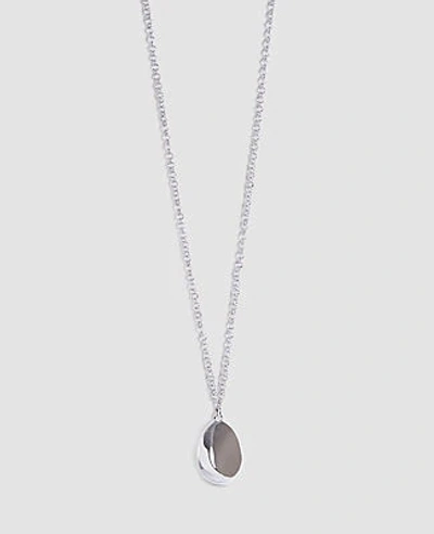 Ann Taylor Nugget Pendant Necklace In Silver