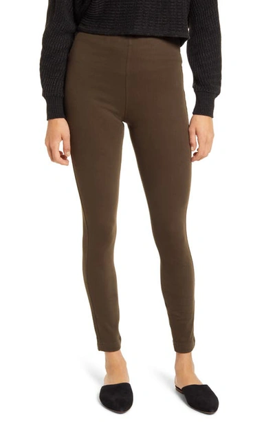 Lyssé Lyssè Toothpick Denim Leggings In Deep Olive