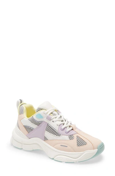 Topshop Camber Sneaker In White/ Light Pink/ Purple