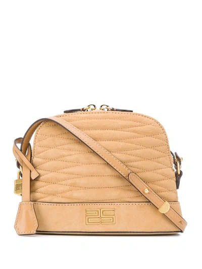 Sandro Thelma Leather Crossbody Bag In Brown