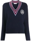 Sandro Tony Cable Knit Wool & Cashmere Sweater In Navy