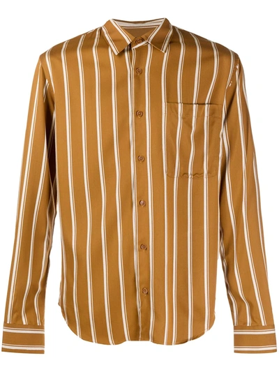 Sandro Flow Stripe-print Shirt In Neutrals