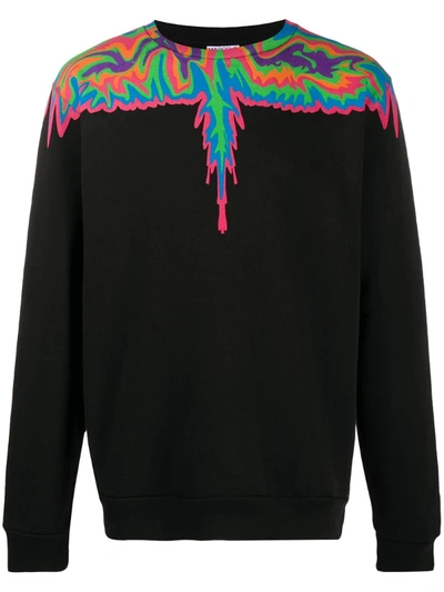 Marcelo Burlon County Of Milan Psychedelic Wings-print Sweatshirt In Black