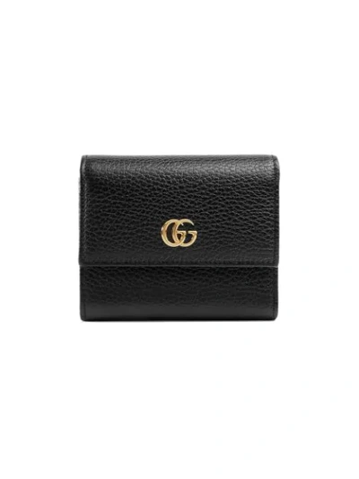 Gucci Gg Marmont Leather Wallet In Black