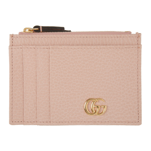 gucci marmont card case pink