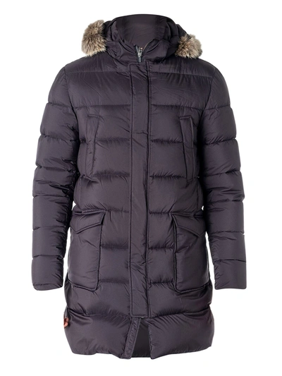 Herno Il Parka Navy Padded Coat In Blue